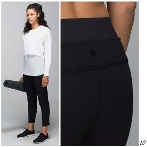 Lululemon Straight To Class Pant *Full-On-Luon in Shine Dot Black - Size 10